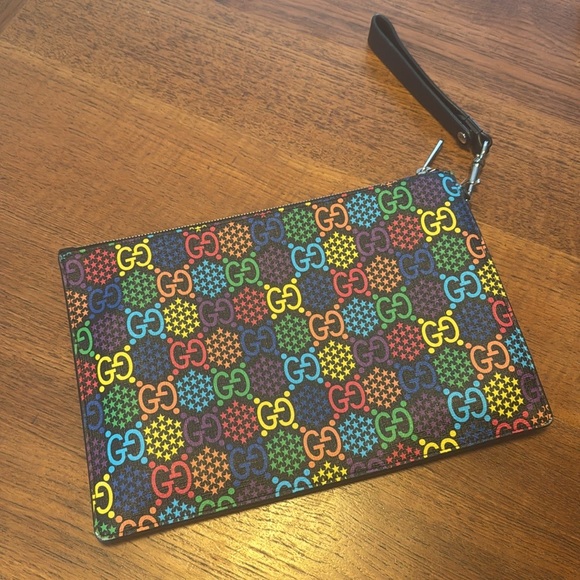 Gucci GG Psychedelic Print Wristlet + COA - Picture 1 of 14